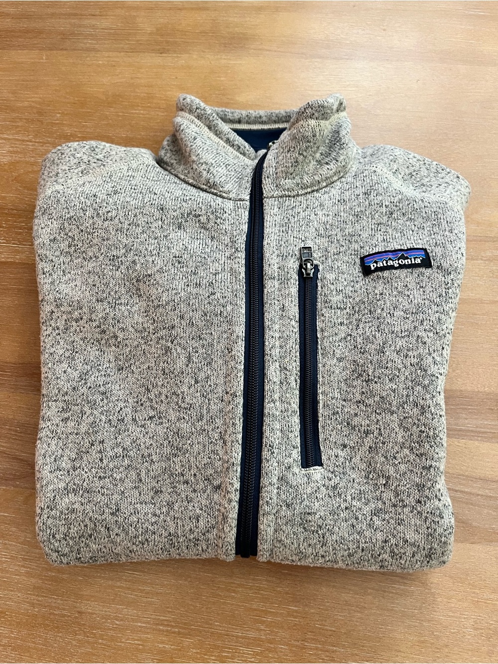 Patagonia Better Sweater Full Zip Jacket Men's L Large Stonewash Gray Navy Trim - Picture 10 of 10